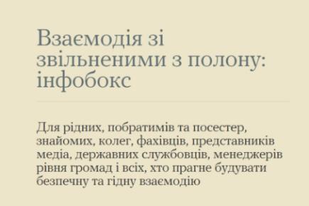 Взаємодія зі звільненими з полону: інфобокс